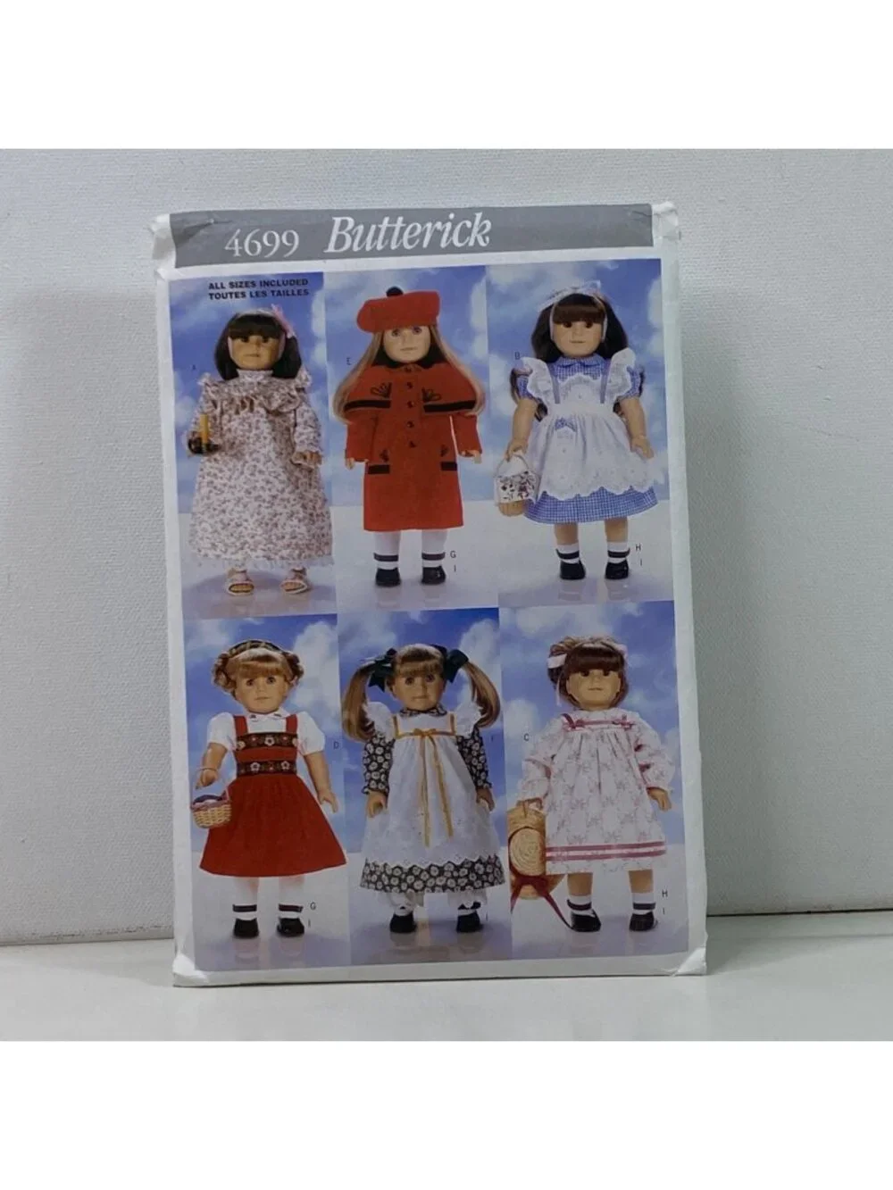 Butterick 4699 18 Inch Doll Clothes Sewing Pattern Uncut Vintage Dresses & Coats